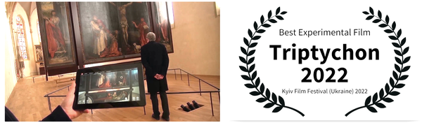 Szene aus dem Film „Triptychon 2022“ und Auszeichnung „Best Experimental Film“